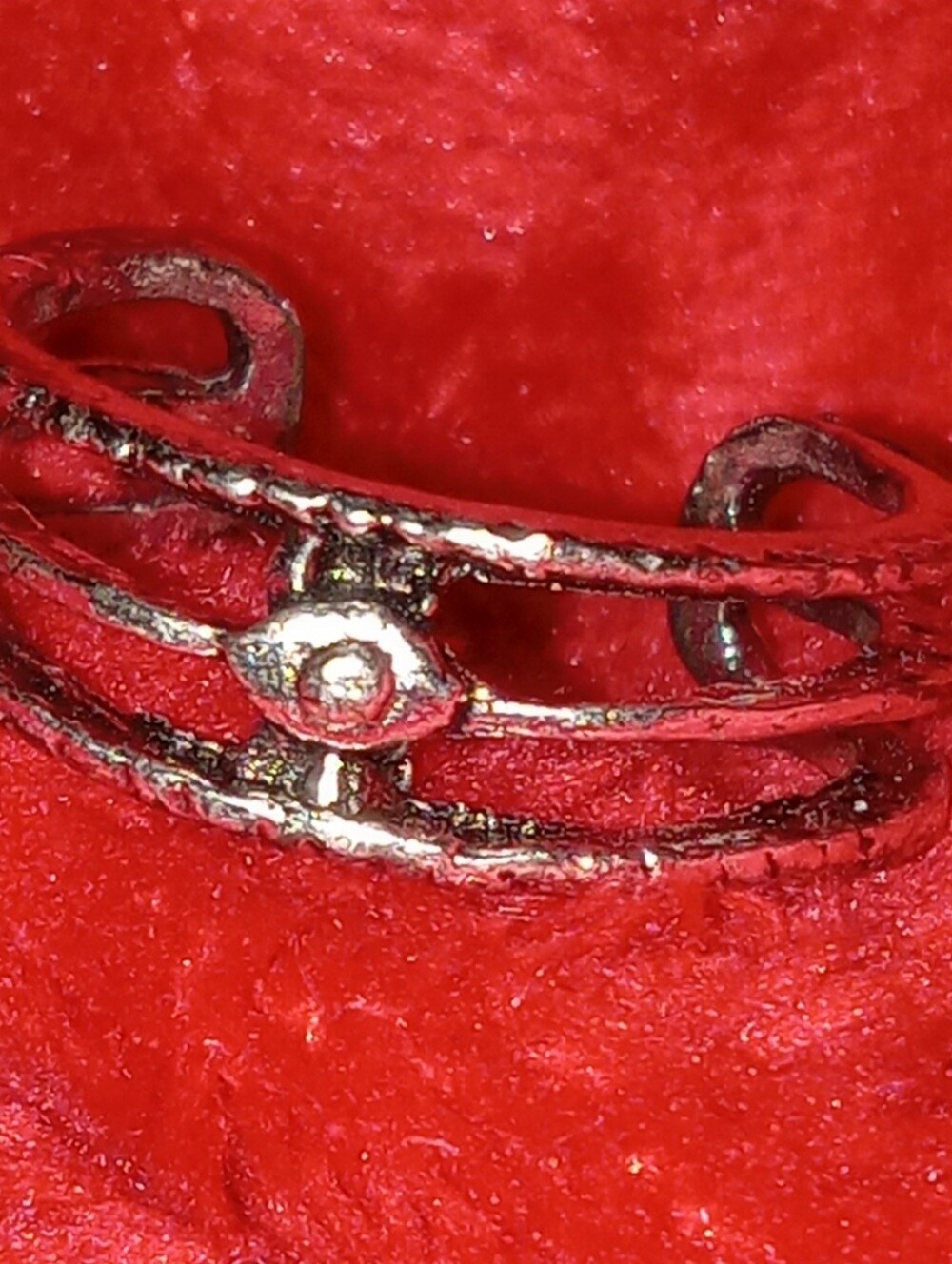 Vintage All Seeing EyeAdjustable Toe Ring  Silvertone Stylish Minimalist Jewelry